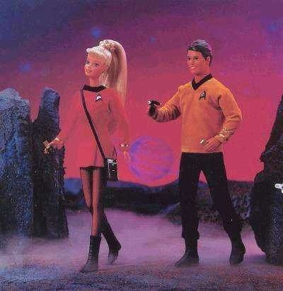 barbie and ken star trek gift set