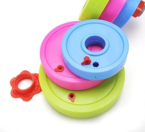 by Sandbox Toys Adjustable Barbell Toy Set for Kids Fill with Beach Sand or Water