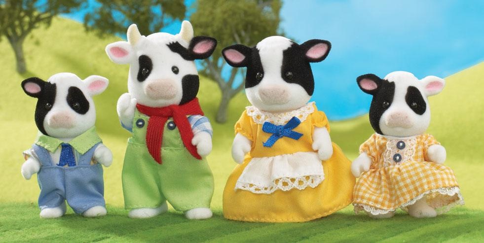sylvanian families friesian cow family