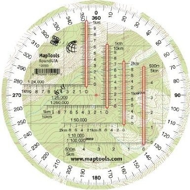 round military coordinate scale and protractor by maptools shop online for sports outdoors in australia