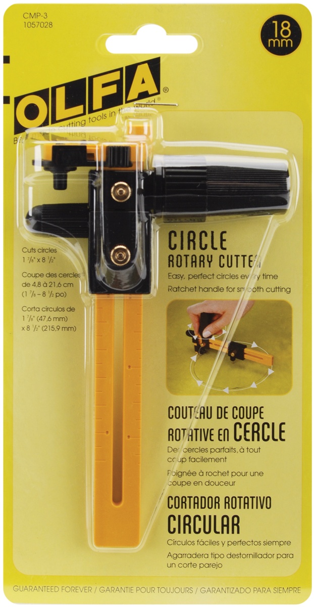OLFA Rotatif Cercle Cutter CMP-3 pour couper tissu cercles de 4 cm à 22 cm