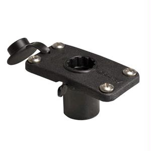 Scotty Round Flush Deck Mounting Bracket Black Sealed Bottom with Rain Cap