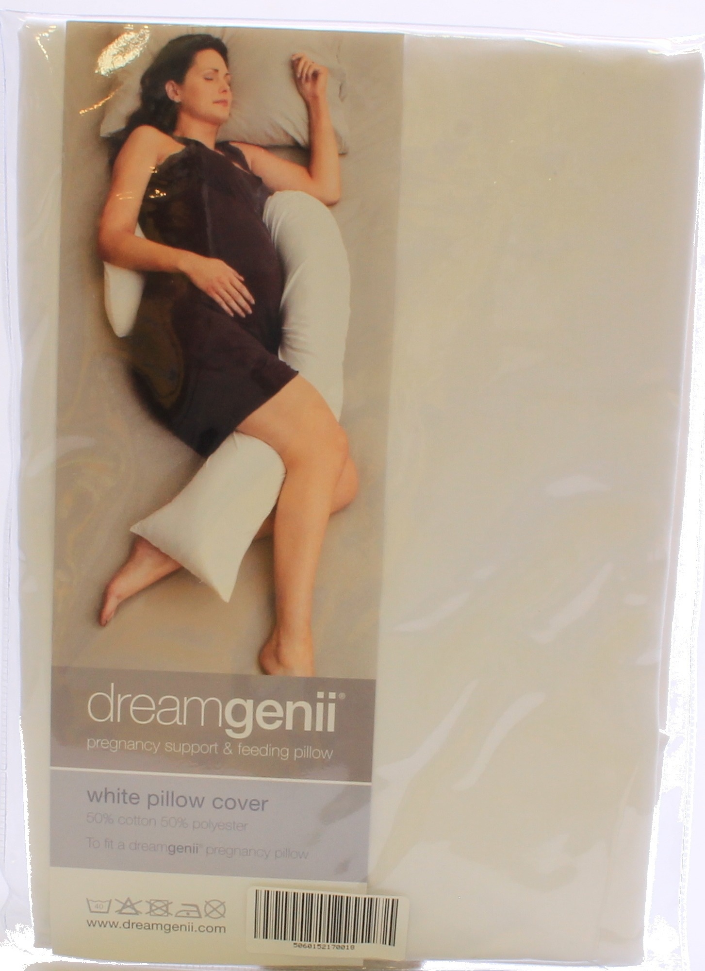 Dreamgenii Pregnancy Support And Feeding Pillow Cover Only White