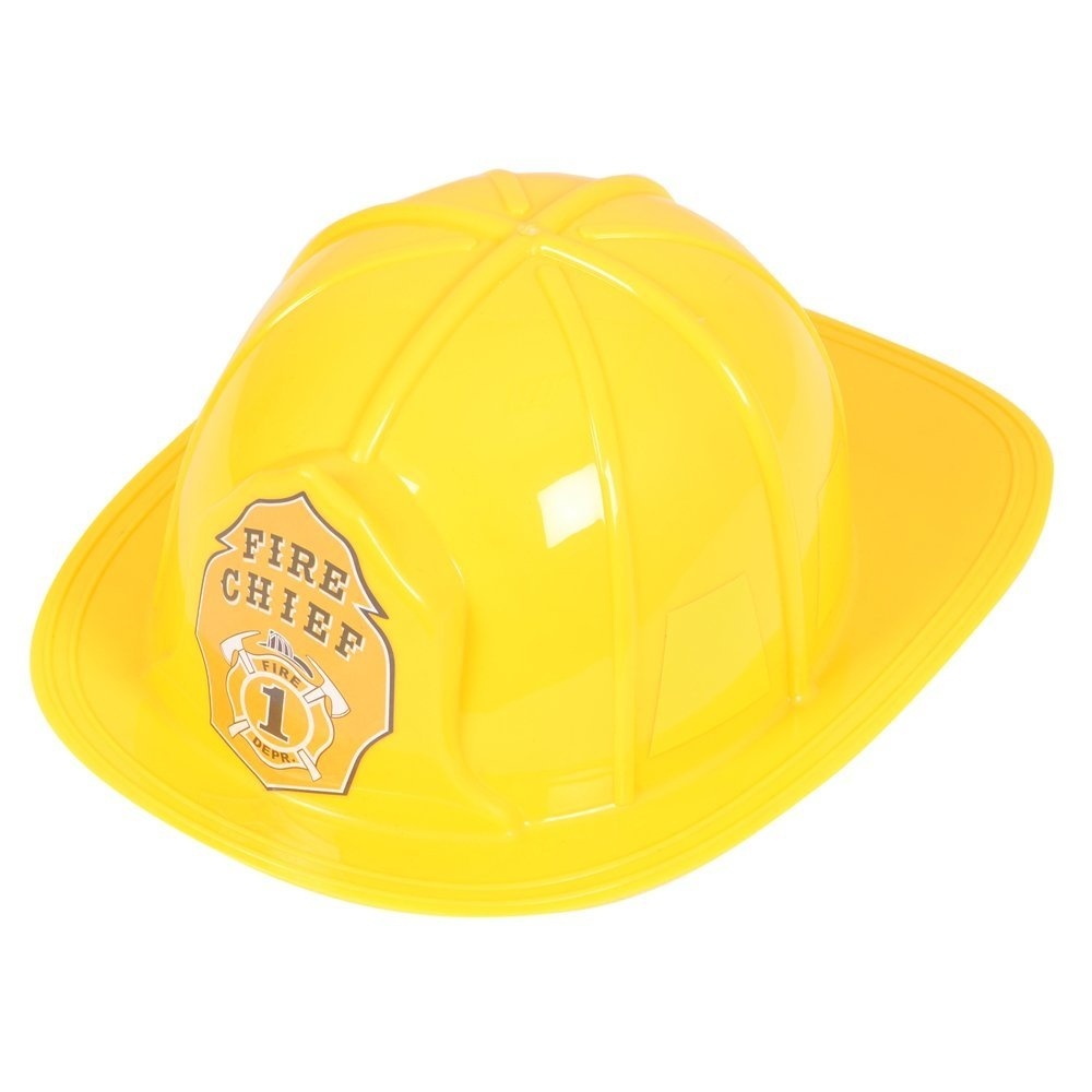 Yellow Fireman Helmet Fancy Dress Fire 
