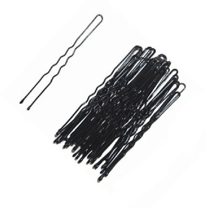 Mytoptrendz Extra Long Black Hair Grips Wavy Style Pins Pack Of