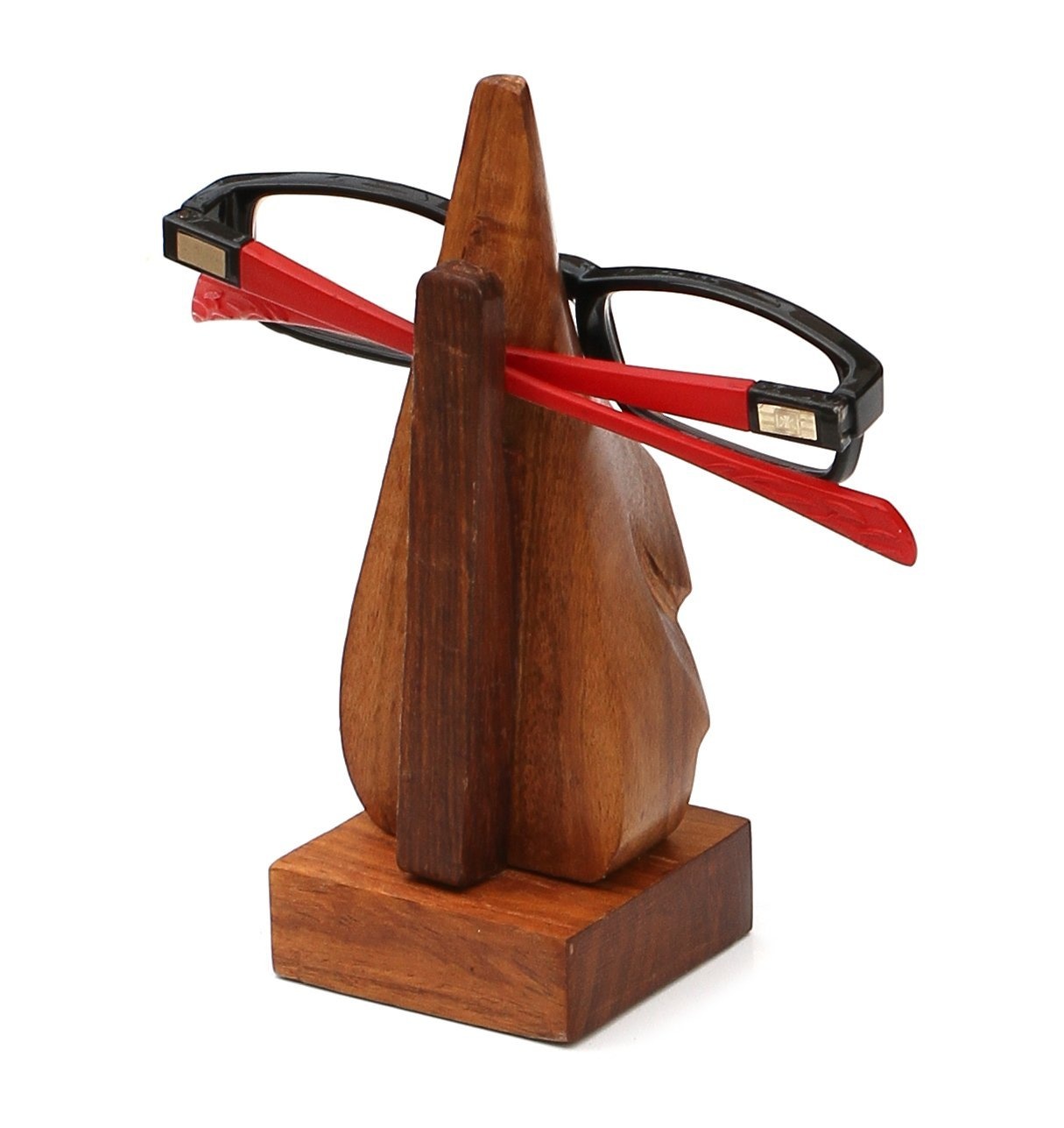 SouvNear Witty Wooden Nose Eyeglass Holder Display Stand for Glasses
