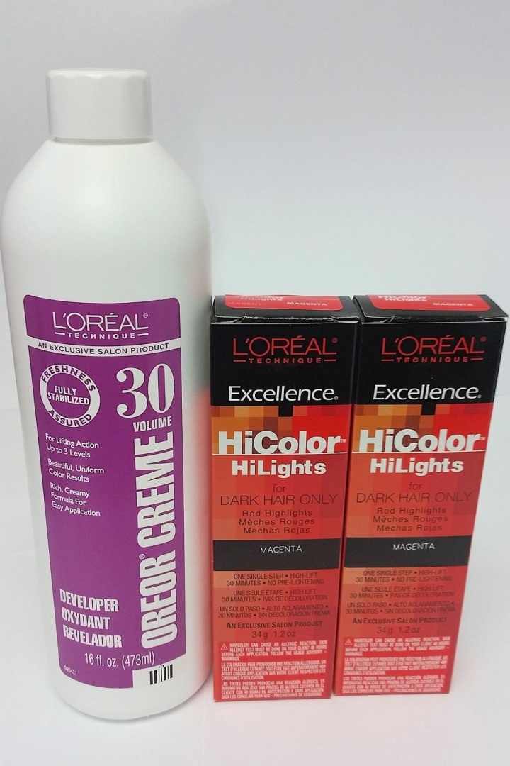 L Oreal Hicolor Hilights For Dark Hair Only Magenta 2 Pack With