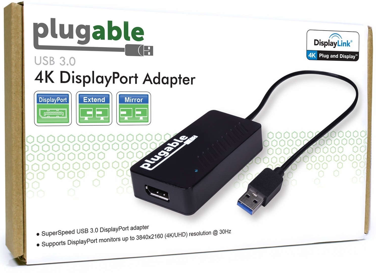 Laptop Screen Extender Plugable USB 3.0 To DisplayPort Adapter | Adds A ...