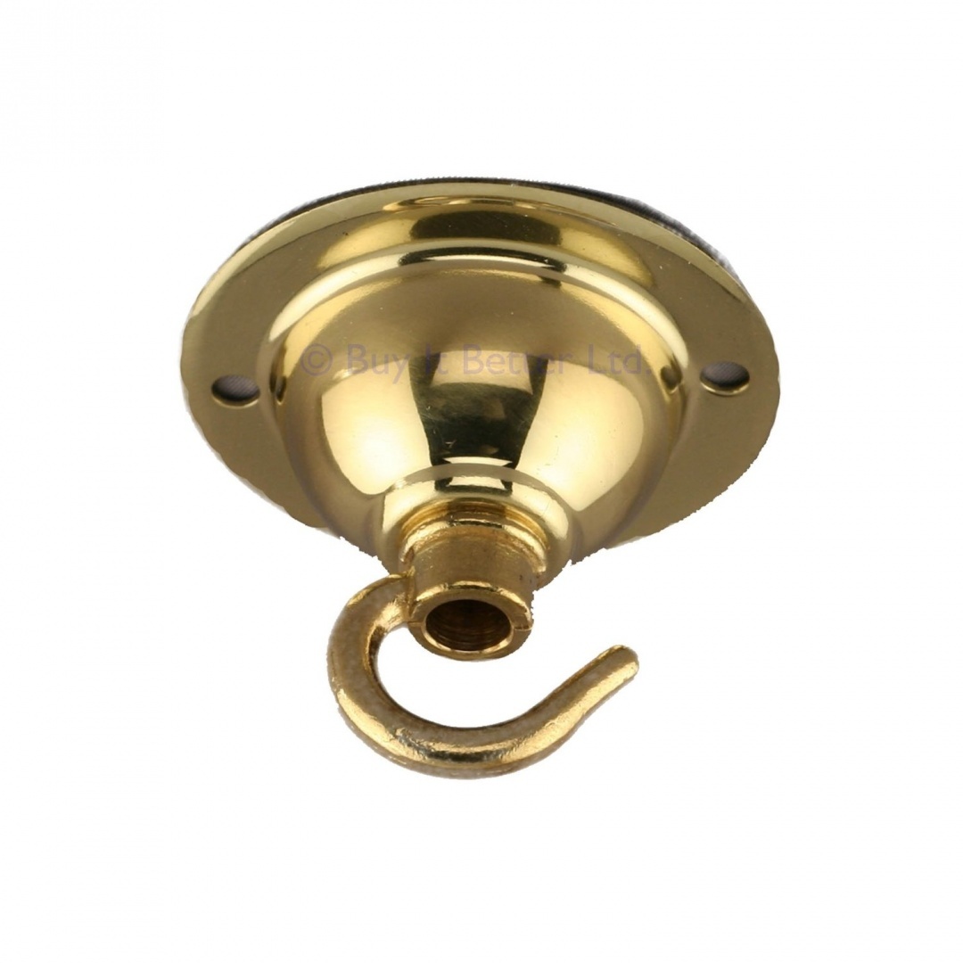 Ceiling Chandelier Hook Plate 65mm Solid Polished Brass By Buy It