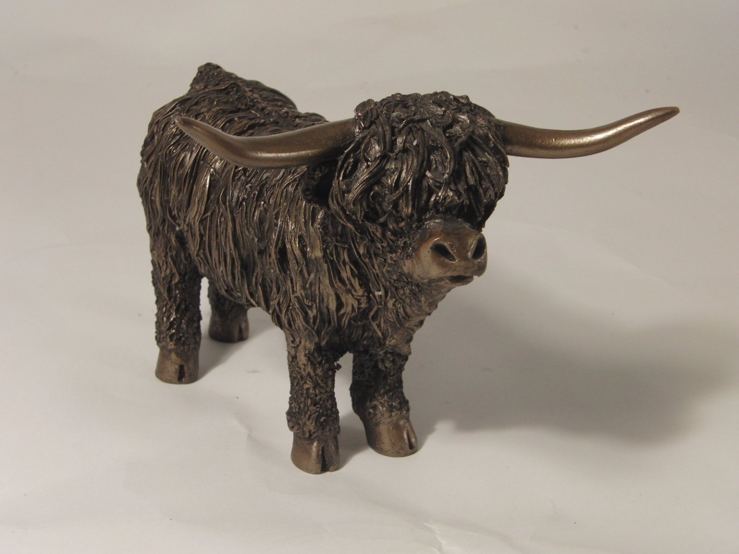 Standing Cold Cast Bronze Sculpture by Veronica Ballan VB051 Highland Bull An and home decoration for the animal lover . Standing Cold Cast Bronze Sculpture by Veronica Ballan VB051 Highland Bull An and home decoration for the animal lover .