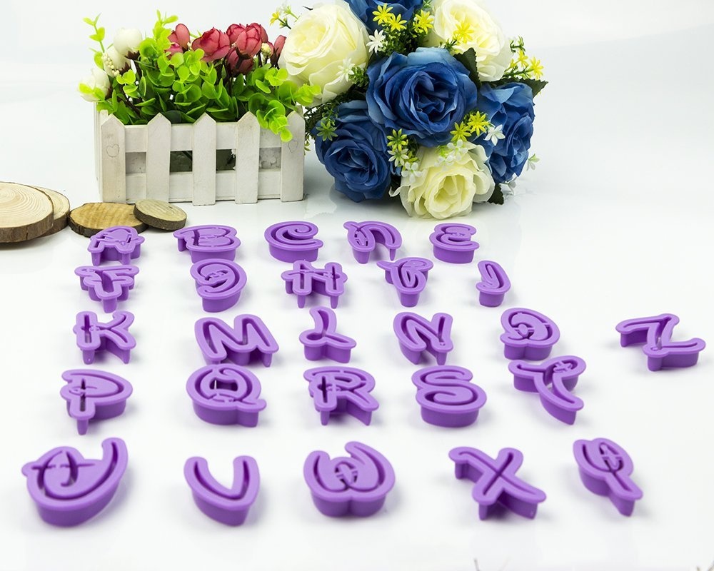36pcs Alphabet Number Letter Fondant Icing Cutter Mould Mould Cake