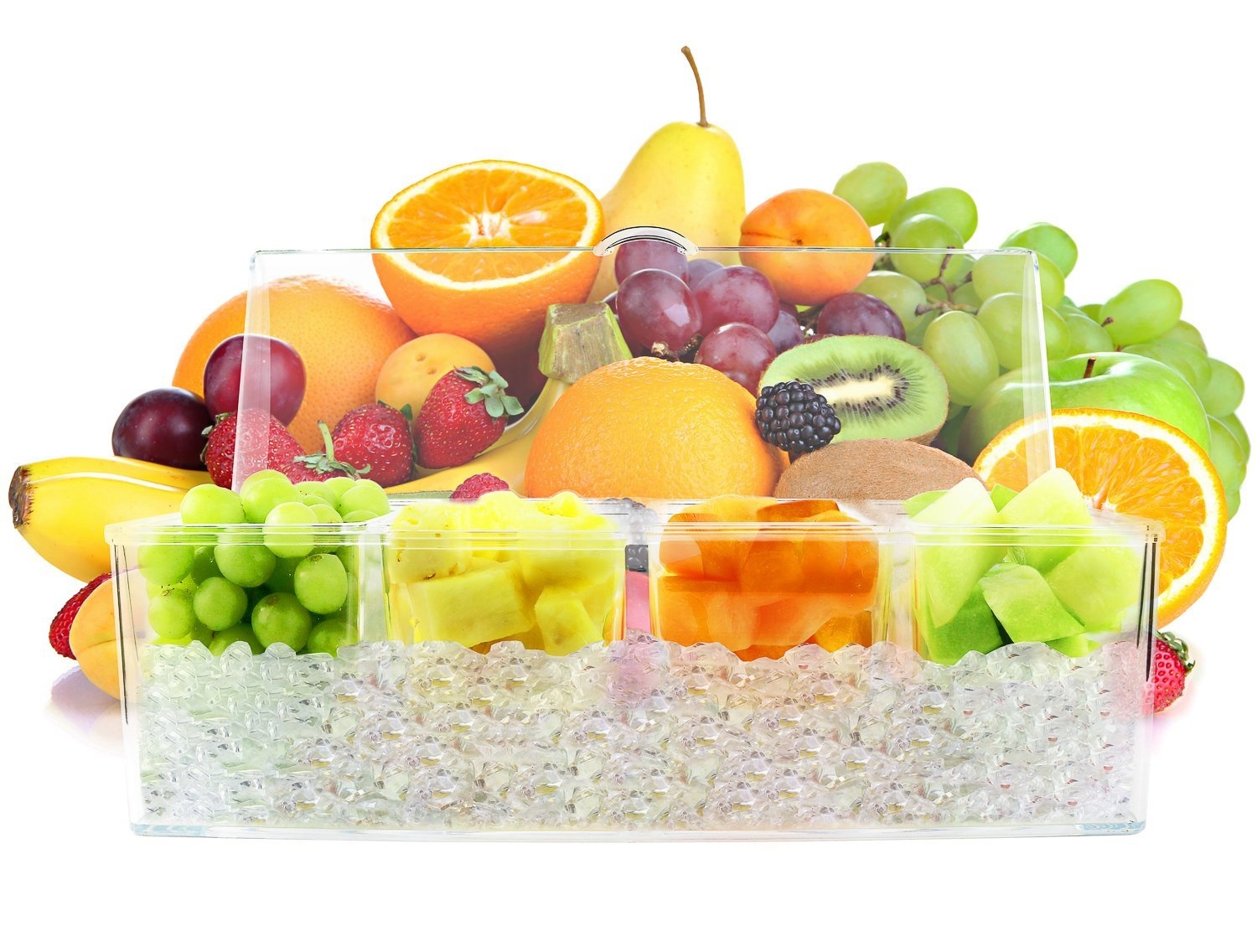 Clear Estilo 5 Section Condiment on Ice