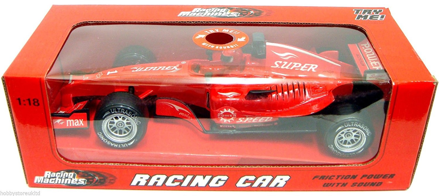 Racing Car F1 Friction Racing Car Toy 1:18 Scale with Sound Assorted Colour