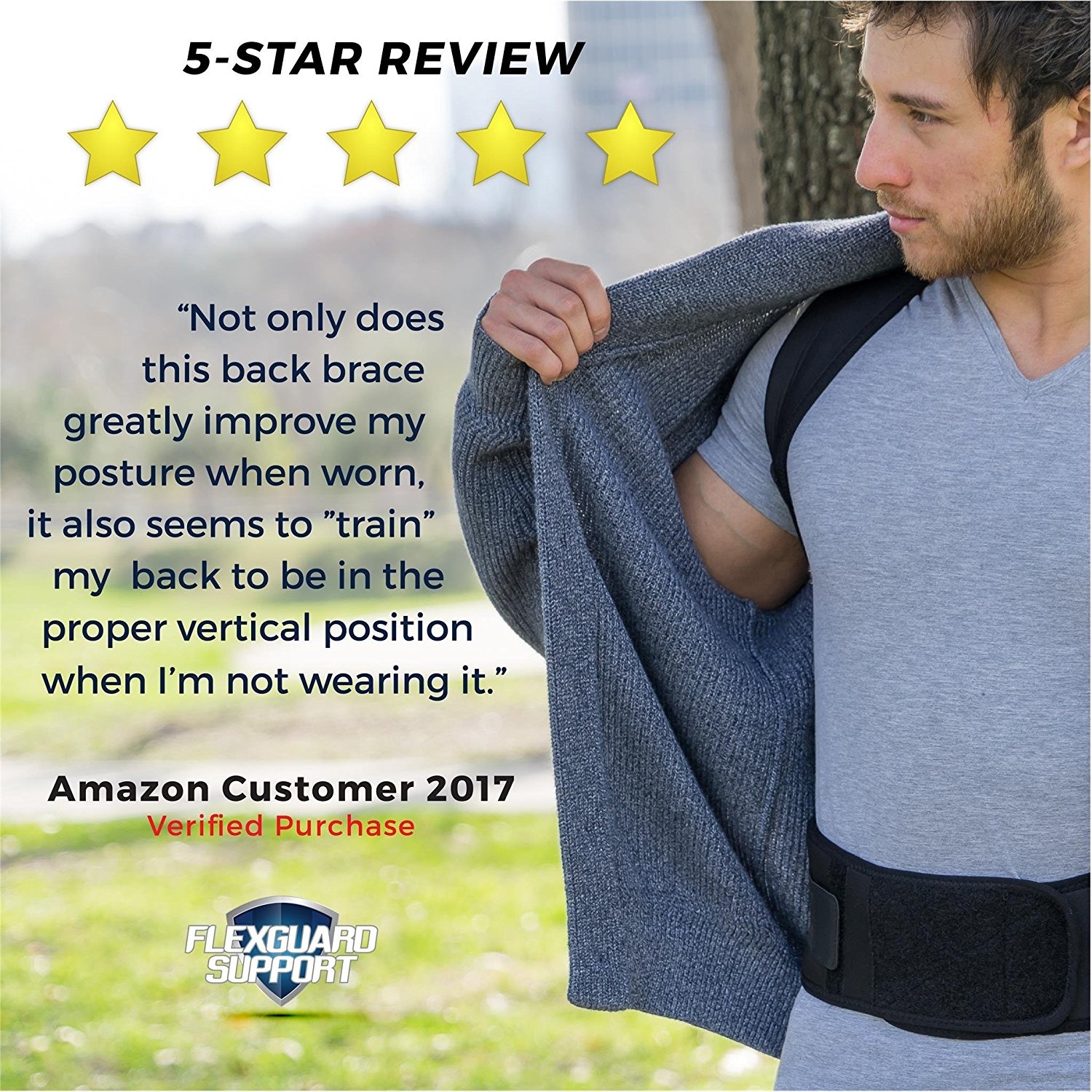 flexguard support back brace posture corrector