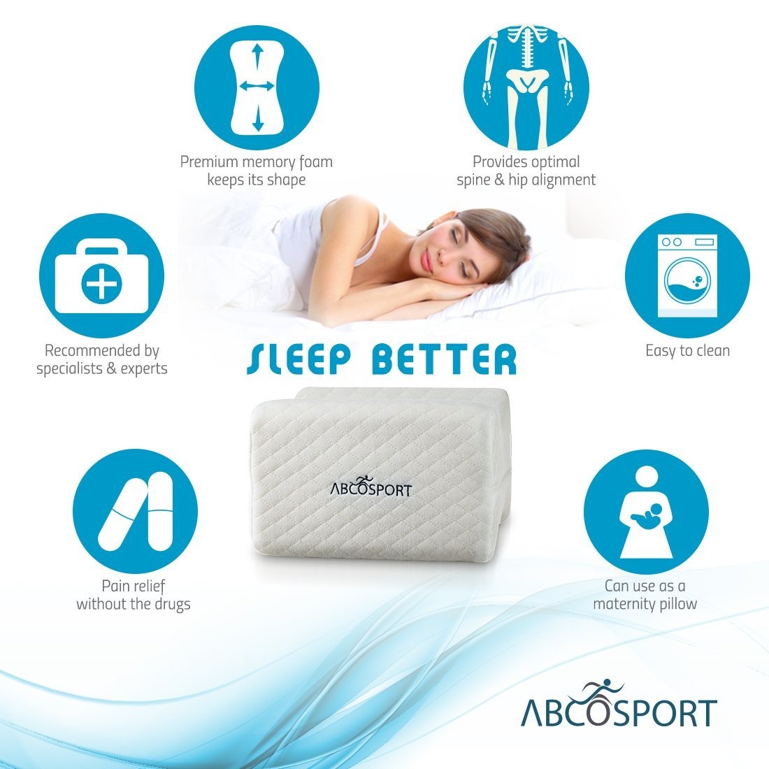 Knee Pillow Ideal Choice For Hip Back Leg Knee Pain Side