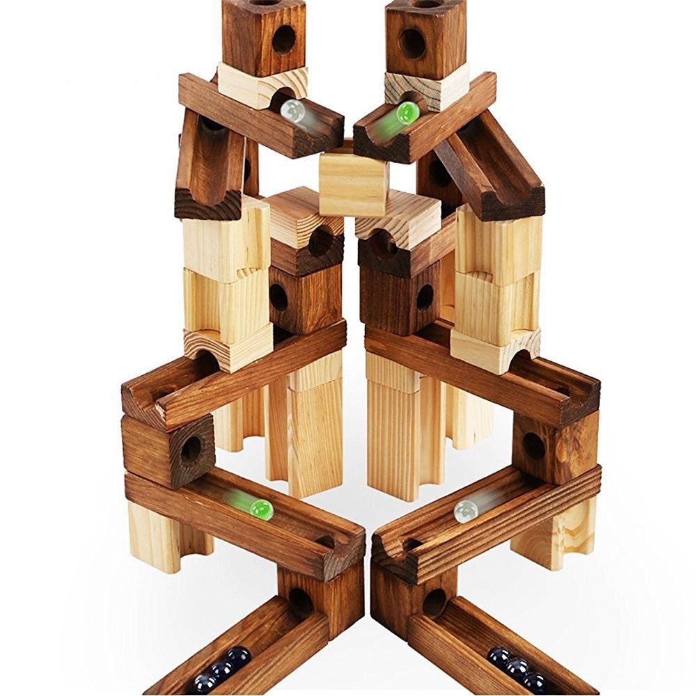 wooden tree marble run