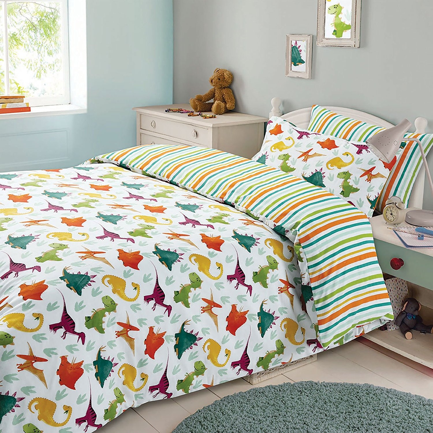 girly dinosaur bedding