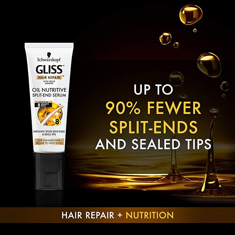 Gliss Hair Repair Oil Nutritive Split End Serum 50ml Tube By