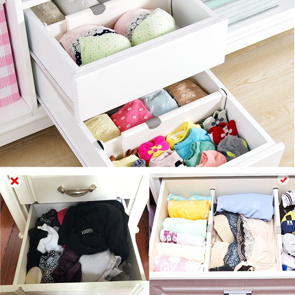 Sundlight Plastic Drawer Dividers Adjustable Storage Organisers