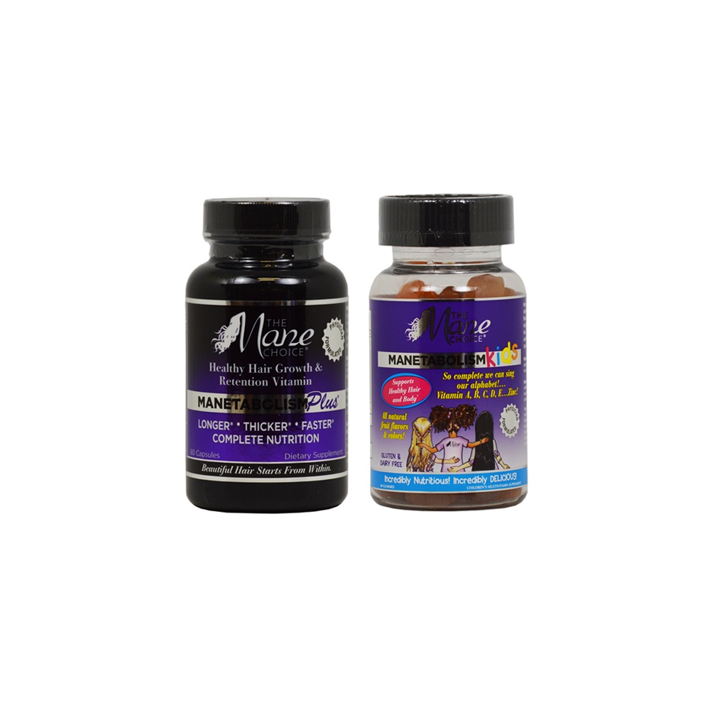 The Mane Choice Manetabolism Plus Kids Hair Growth Vitamins Set