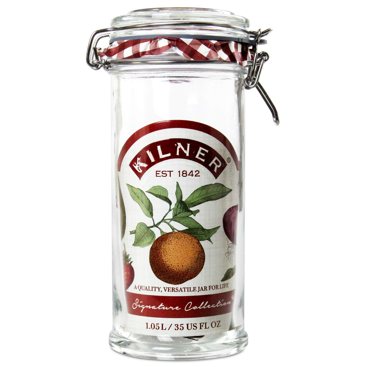 Home & Kitchen Preserving Jars Kilner Signature Glass Clip Top Jar with
