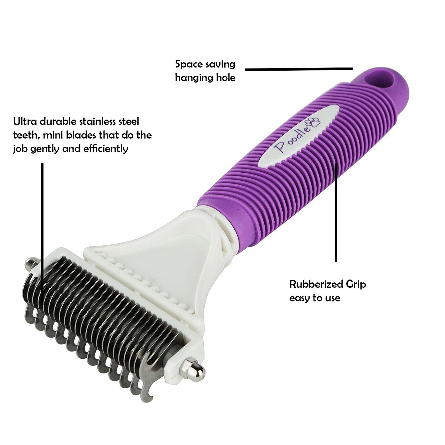 Poodle Pet Dematting Comb For Dogs Handheld Undercoat Dematter