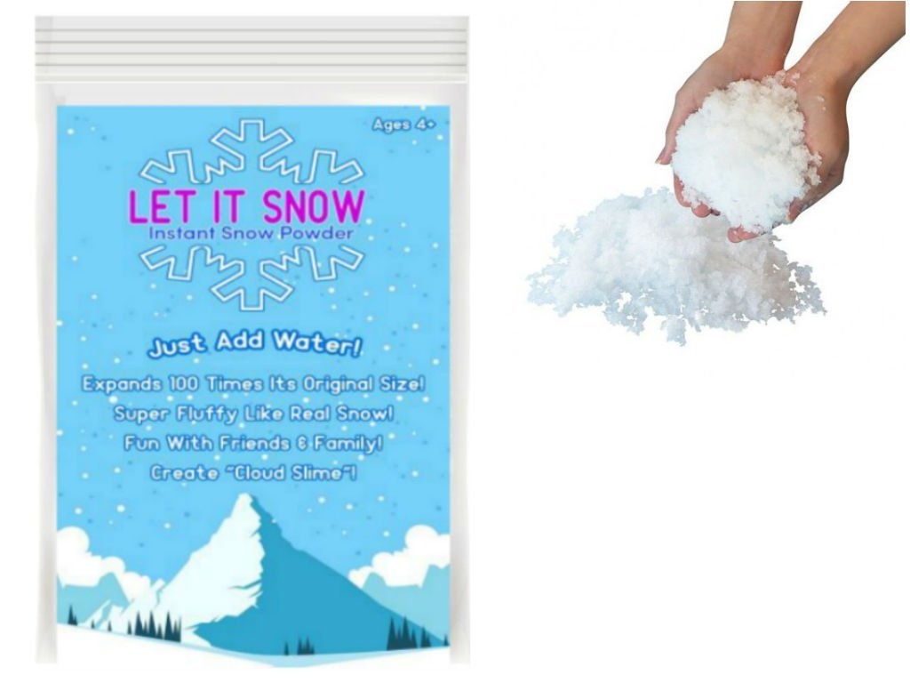 Let It Snow Instant Snow Powder For Slime Premium Fake Snow For