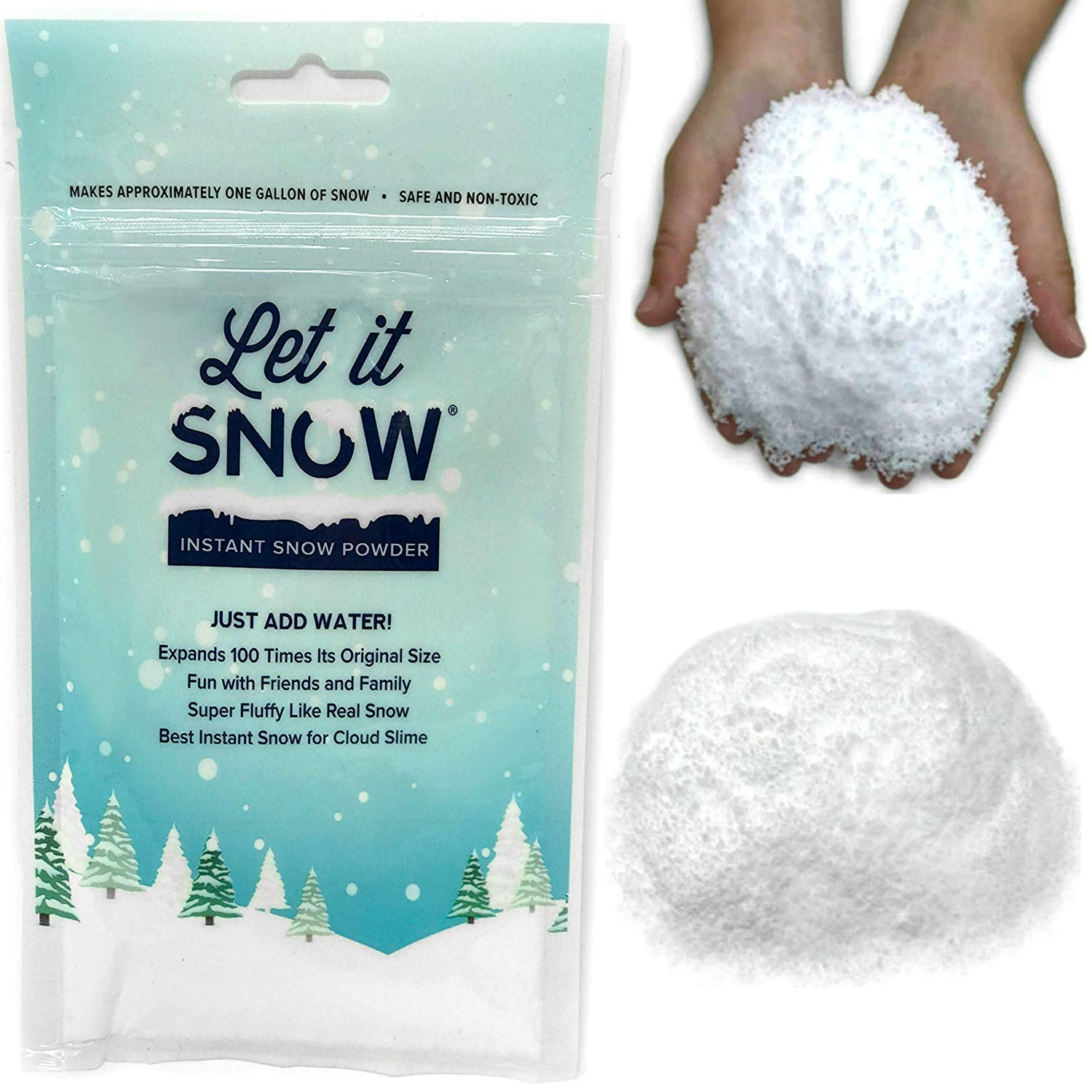 Let It Snow Instant Snow Powder For Slime Premium Fake Snow For