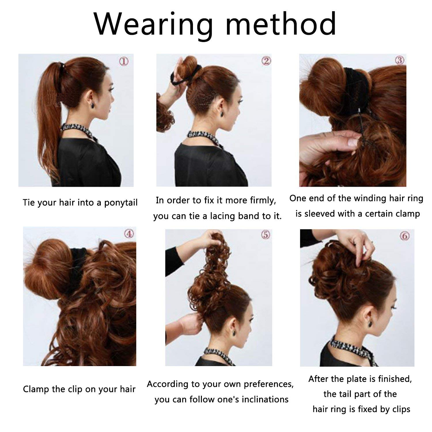 80cm Wavy Hair Curls Tail Ponytail Hair Pieces Bun Extension Messy