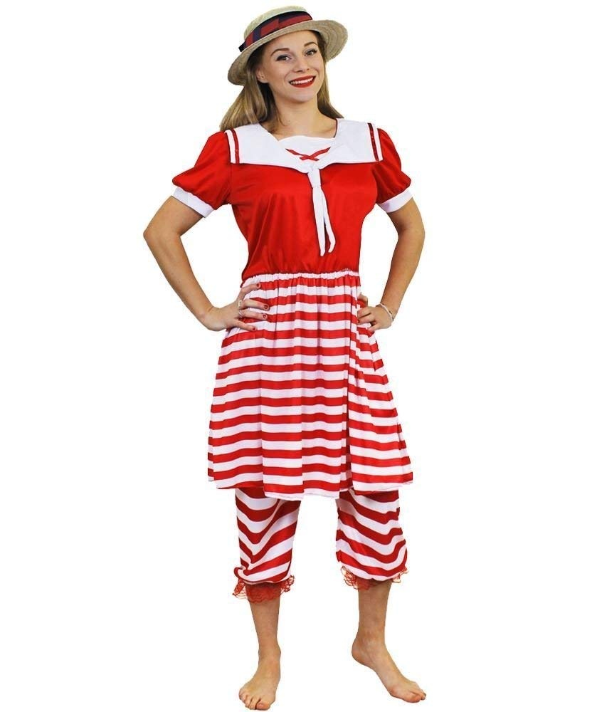 LADIES VICTORIAN SWIMSUIT FANCY DRESS 