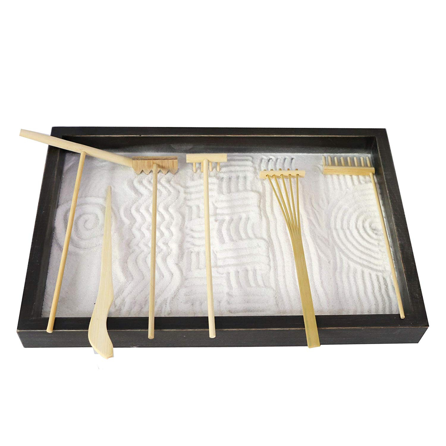Set Of 3 Mini Zen Garden Rakes 14cm Long Miniature Tabletop Kits Meditation Sand Rake Diy Rock Tool Sets