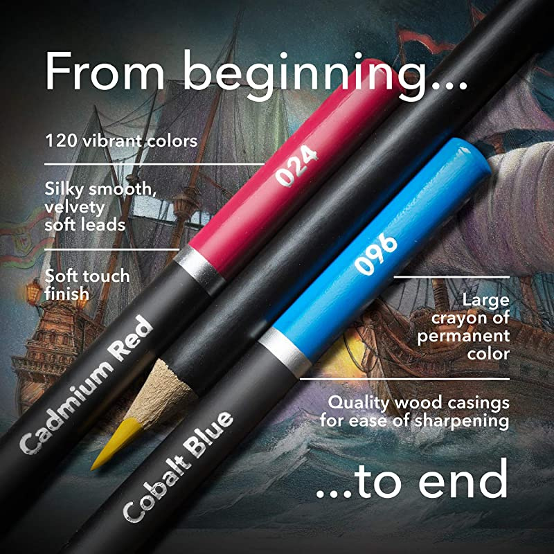 Castle Art Supplies 120 Colored Pencils Set