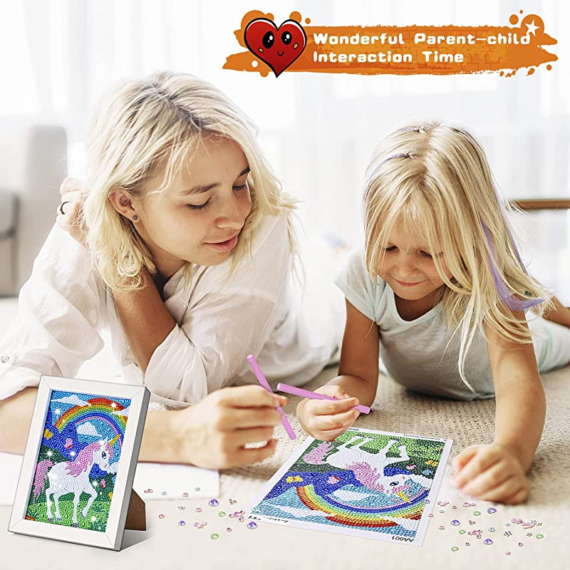 Mosaic Gem Sticker Art Projects Kits ZALIAFEI Unicorn Diamond Painting for Kids with Frames Holiday Crafts Supplies Gifts for Girls Boys Ages 4 5 6 7 8 9 10 11 12 Mosaic Gem Sticker Art Projects Kits ZALIAFEI Unicorn Diamond Painting for Kids with Frames Holiday Crafts Supplies Gifts for Girls Boys Ages 4 5 6 7 8 9 10 11 12